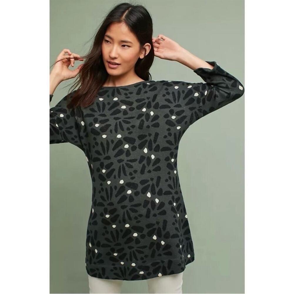 Anthropologie Field Flower Sarina Tunic Green Size XS